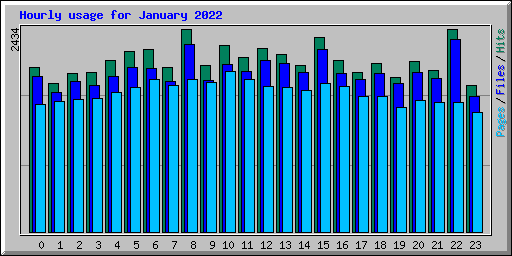 Hourly usage for January 2022